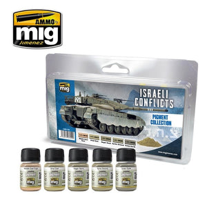 Collection de pigments pour munitions de Mig 7454 des conflits israéliens