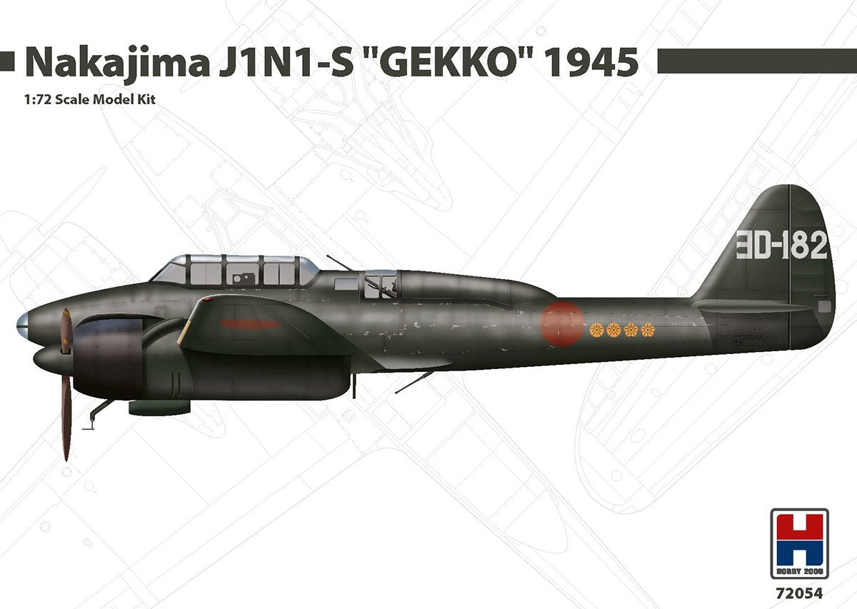 Hobby 2000 72054 Nakajima J1N1-S "GEKKO" 1945 ( FUJIMI + CARTOGRAF ) 1/72