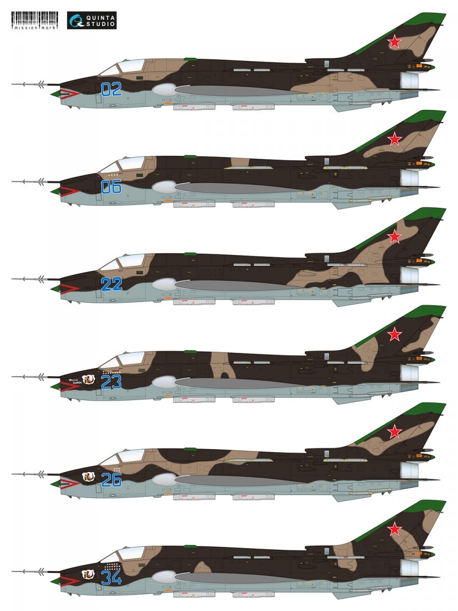 Quinta Studio MMD48005 Decal Su-17M4 (Afgan war series) 1/48 – zdjęcie 3