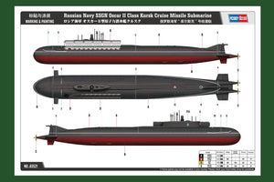 Hobby Boss 83521 Russian Navy SSGN Oscar II Class Kursk Cruise Missile Submarine 1/350 – zdjęcie 2