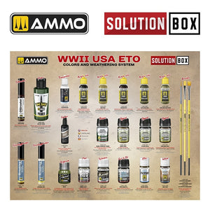 AMMO by Mig Jimenez 7728 SOLUTION BOX 22 – WWII USA ETO. Colors and Weathering System – image 3