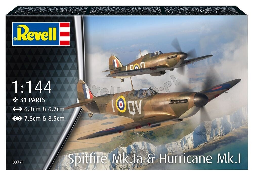 Revell 03771 Supermarine Spitfire Mk.Ia - Hawker Hurricane Mk.I 1/144 – zdjęcie 3