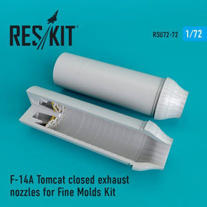 RESKIT RSU72-0072 F-14A Tomcat closed exhaust nozzles for Fine Molds 1/72