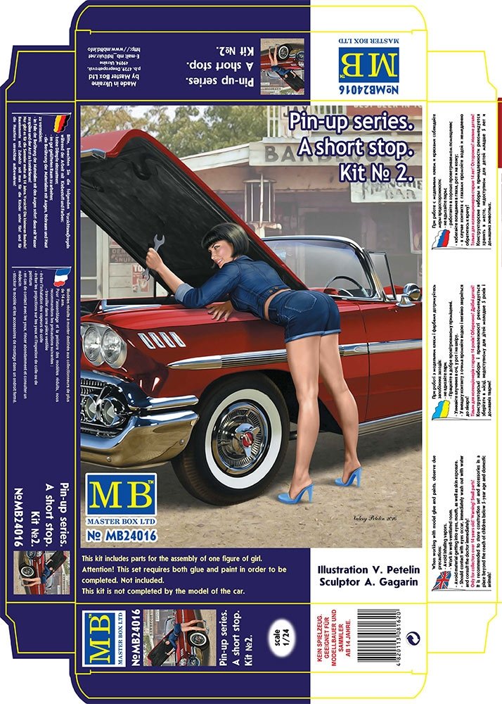 Master Box 24016 Pin-up series. &amp;quot;A short stop&amp;quot;. Kit No. 2 1/24 – zdjęcie 3