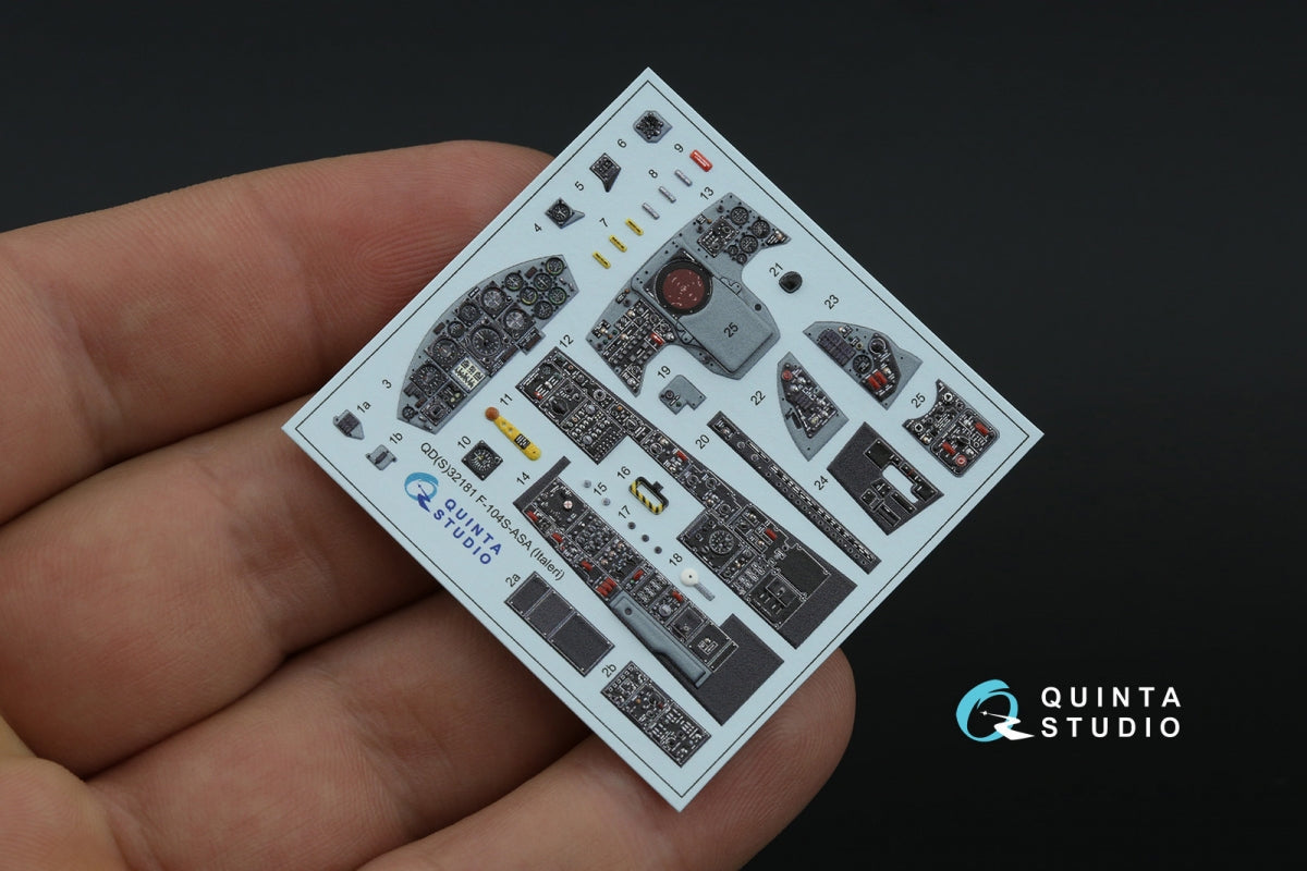 Quinta Studio QD32181 F-104S-ASA 3D-Printed colored Interior on decal paper (Italeri) 1/32 – image 4