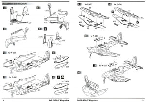 Dora Wings 14401 BELL P-63A P-63C KINGCOBRA Fighter DOUBLE KIT 1/144 – zdjęcie 3