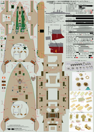 Pontos 23008F1 IJN MIKASA 1905 Detail Up Set 1/200 – zdjęcie 13