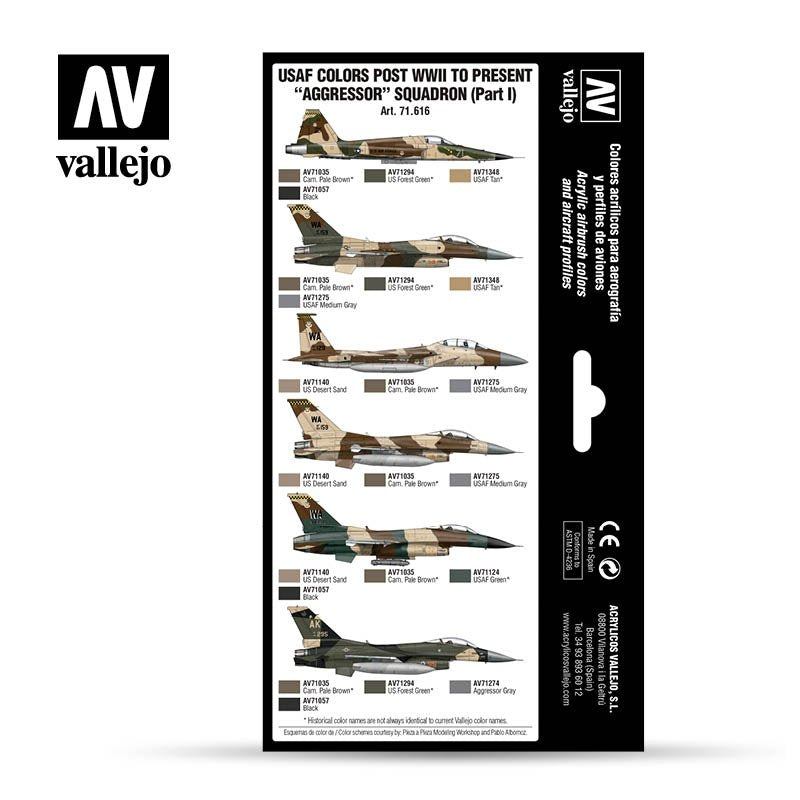 Vallejo 71616 USAF colors post WWII to present Aggressor Squadron Part I 8x17ml – zdjęcie 2