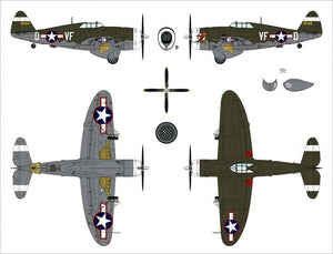Dora Wings 48054 Republic P-47C Thunderbolt with Ferry Tank 1/48 – zdjęcie 6