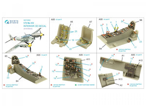Quinta Studio QD72062 Me 410 3D-Printed &amp;amp; coloured Interior on decal paper (Fine Molds) 1/72 – zdjęcie 2