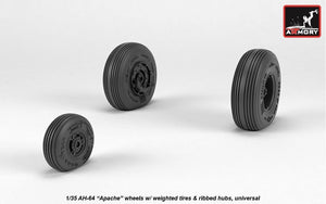 Armory Models AW35305 AH-64 Apache wheels w/ weighted tires, ribbed hubs 1/35 – zdjęcie 2