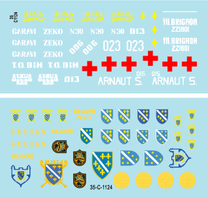 Star Decals 35-C1124 ARBiH (Muslim). T-34/85, M18 Hellcat, T-55/Hellcat, M-84, M-60PB, M53/59 Prague, PT-76B, M47 Patton 1/35 – image 3