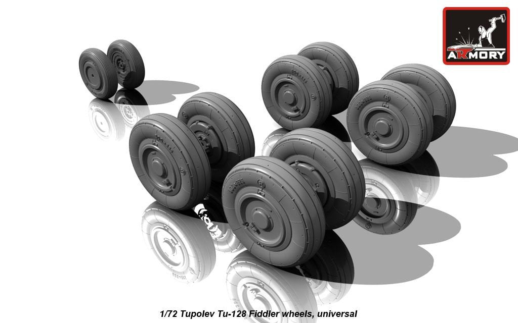 Armory Models AW72041 Tupolev Tu-128 Fiddler wheels 1/72 – zdjęcie 2