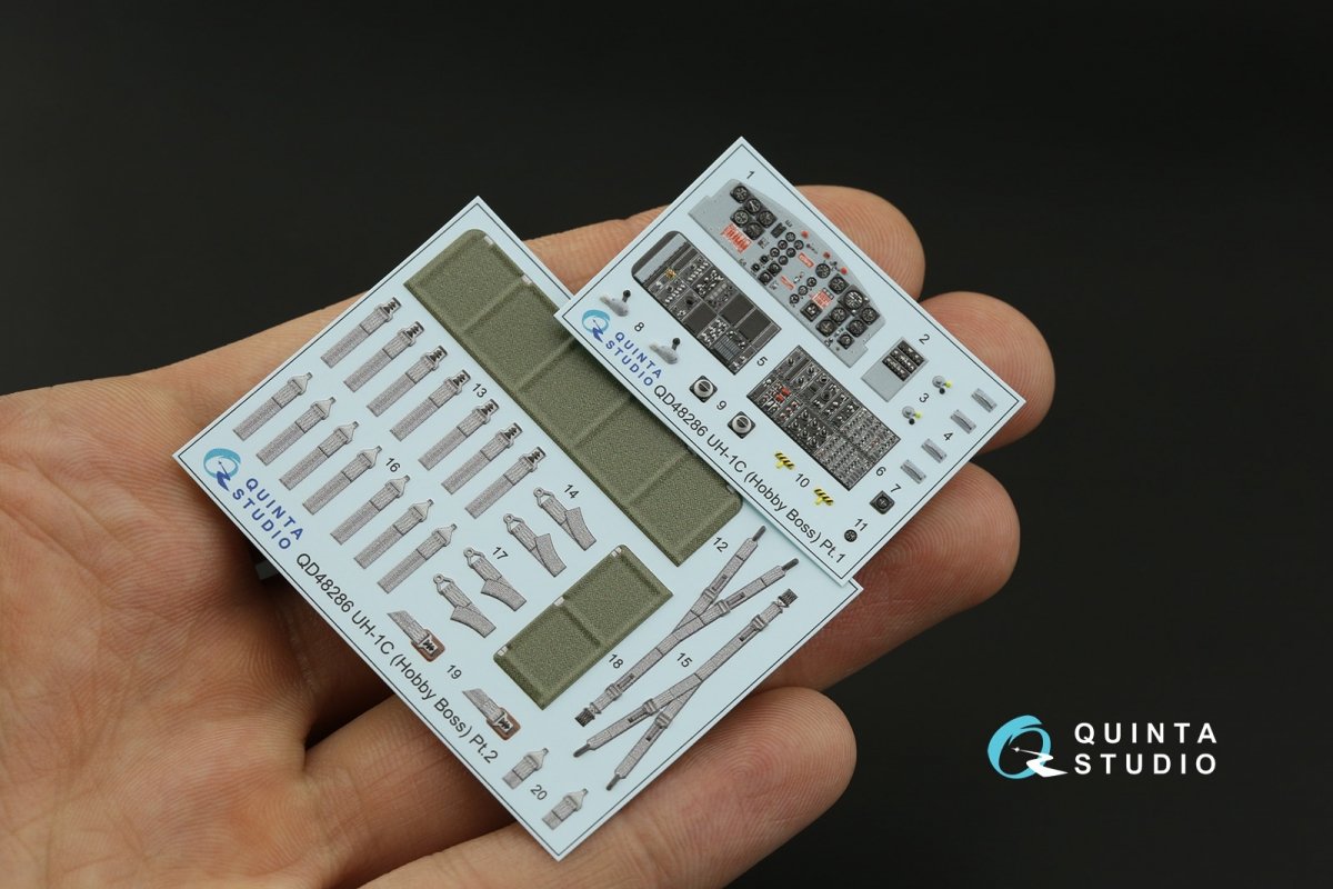 Quinta Studio QD48286 UH-1C 3D-Printed &amp;amp; coloured Interior on decal paper (HobbyBoss) 1/48 – zdjęcie 4
