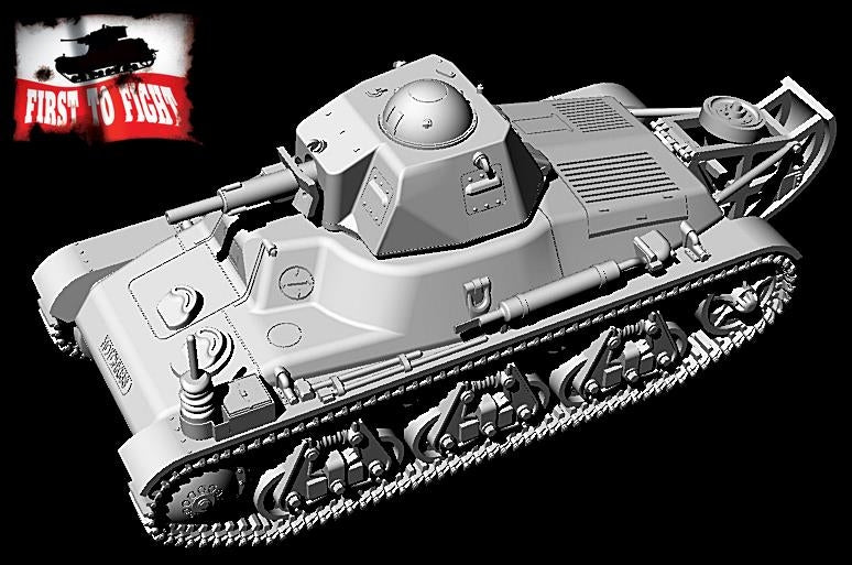 First To Fight PL104 French Hotchkiss H35 Command Tank with 37mm SA38 Gun 1/72 – image 2
