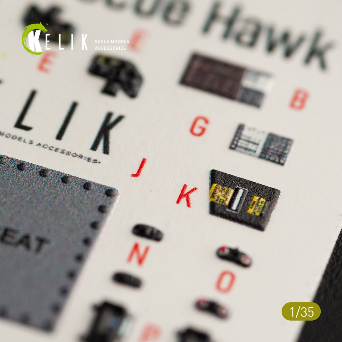 KELIK K35016 HH-60H RESCUE HAWK INTERIOR 3D DECALS FOR KITTY HAWK KIT 1/35 – immagine 6