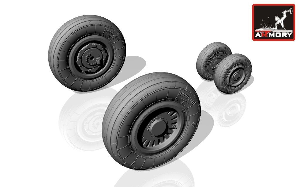 Armory Models AW72021 Mikoyan MiG-25 Foxbat wheels 1/72 – Bild 2