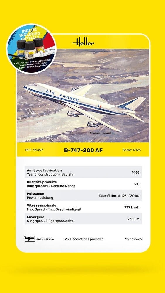 Heller 56459 Starter Kit - B-747-200 AF 1/125 – zdjęcie 6