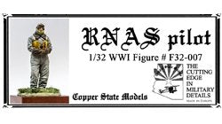 Copper State Models F32-007 Royal Naval Air Service pilot 1/32