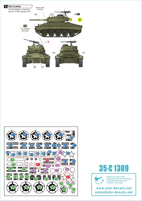 Star Decals 35-C1309 US Armored Mix # 2 1/35 – zdjęcie 2