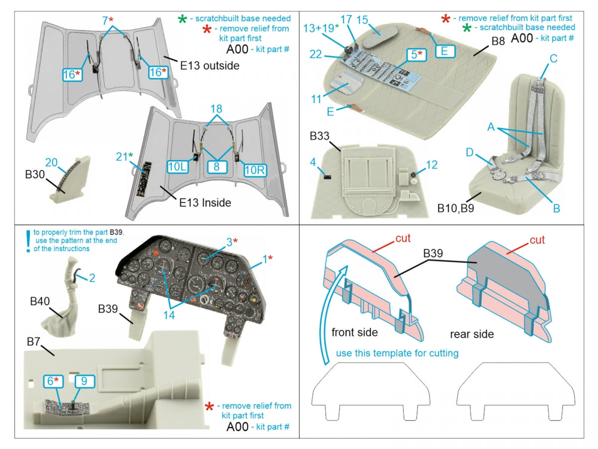 Quinta Studio QD35114 Mi-4 3D-Printed &amp;amp; coloured Interior on decal paper (Trumpeter) 1/35 – zdjęcie 2