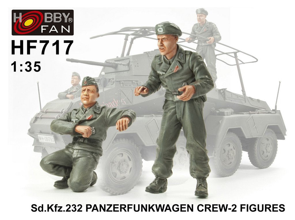 Figurines Hobby Fan HF717 Sdkfz232 Panzer funkwagen CREW-2