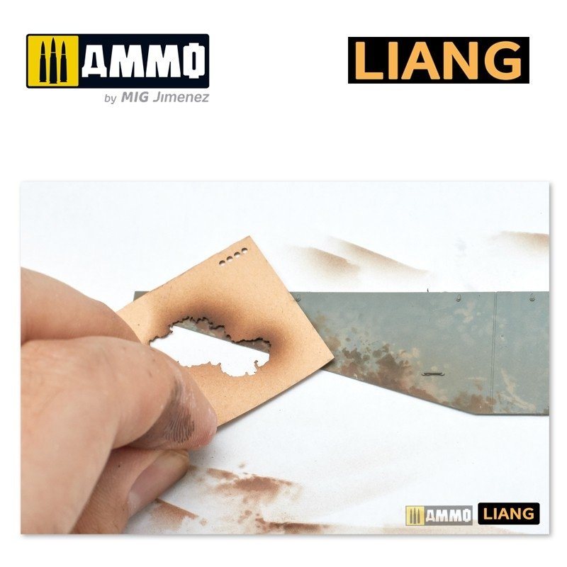 Liang 0003 Splashes Mud Effects Airbrush Stencils – zdjęcie 2