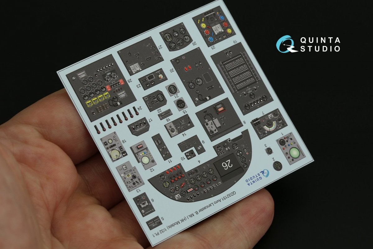 Quinta Studio QD32151 Avro Lancaster B. Mk.I 3D-Printed &amp;amp; coloured Interior on decal paper (HK Model) 1/32 – zdjęcie 6