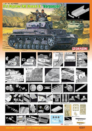 Dragon 6301 Pz.Kpfw. IV Ausf. E Vorpanzer 1/35 – zdjęcie 2