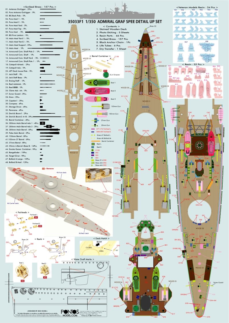 Pontos 35033F1 ADMIRAL GRAF SPEE 1939 Detail Up Set 1/350 – image 16