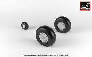 Armory Models AW48202 Junkers Ju 88 late wheels w/ weighted tires 1/48 – zdjęcie 2