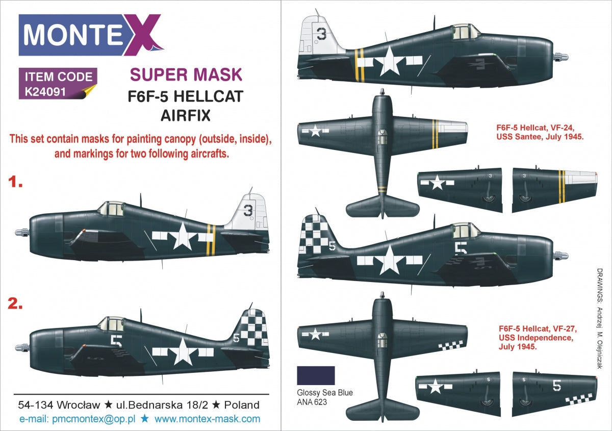 Montex K24091 F F-5 HELLCAT for AIRFIX 1/24