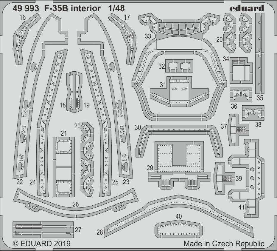 Eduard 49993 F-35B interior 1/48 KITTY HAWK – zdjęcie 2