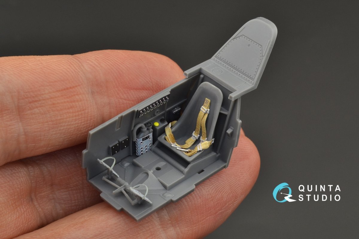 Quinta Studio QD48240 Bf 109E-3/4 3D-Printed &amp;amp; colored Interior on decal paper (Wingsy kits) 1/48 – image 3