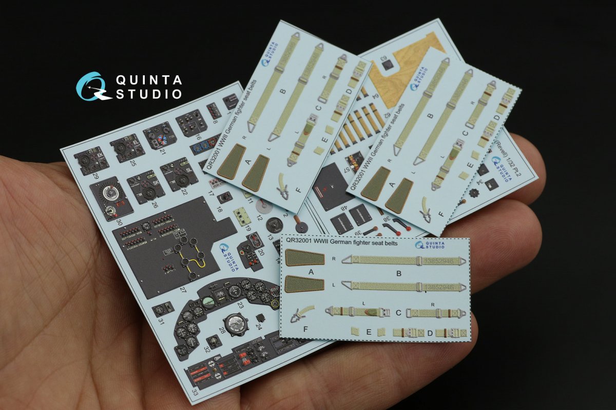 Quinta Studio QD32084 Ju 88A-1 3D-Printed &amp;amp; colored Interior on decal paper (Revell) 1/32 – image 14