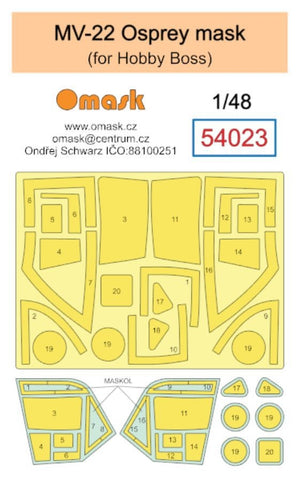 Omask 54023 MV-22 Osprey mask (for Hobby Boss) 1/48