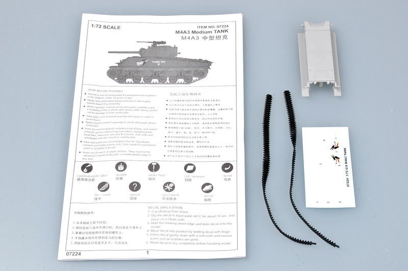 Trumpeter 07224 M4A3 TANK 1/72 – zdjęcie 3