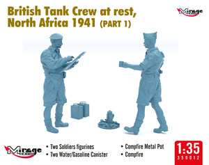 Mirage Hobby 350012 British Tank Crew at Rest, North Africa 1941 (Part I) 1/35 – image 4