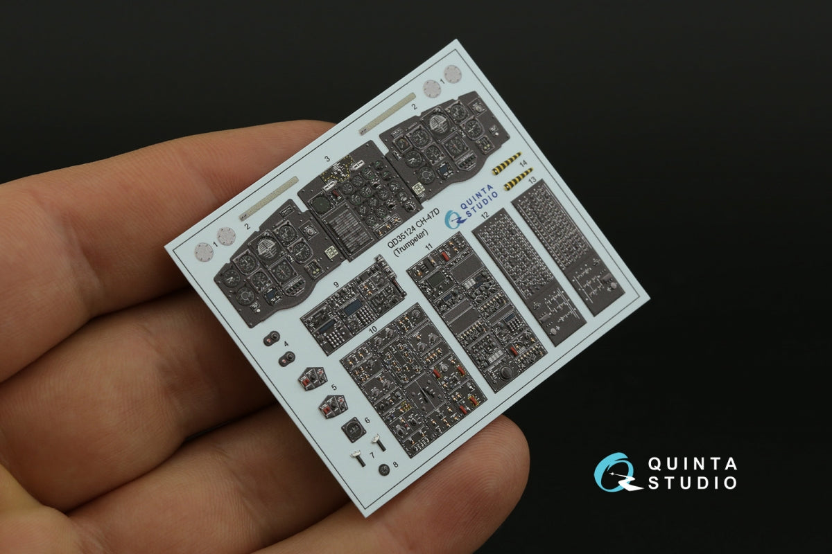 Quinta Studio QD35124 CH-47D 3D-Printed coloured Interior on decal paper (Trumpeter) 1/35 – zdjęcie 3