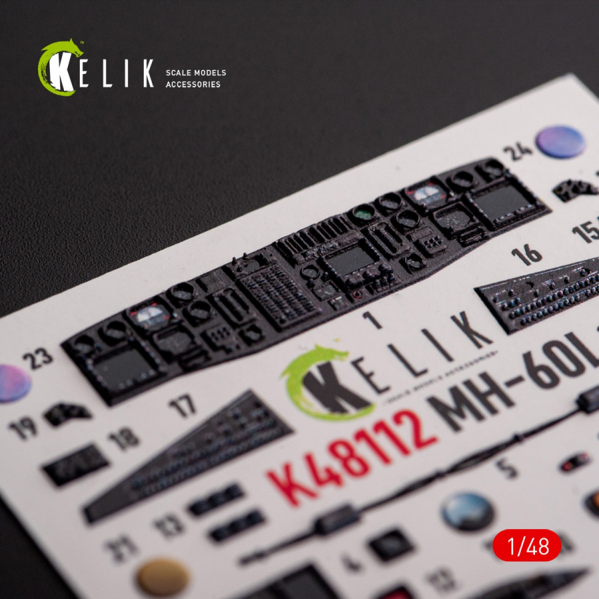 KELIK K48112 MH-60L Black Hawk - interior 3D decals for ICM kit 1/48 – zdjęcie 9