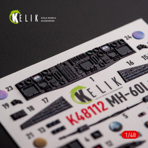 KELIK K48112 MH-60L Black Hawk - interior 3D decals for ICM kit 1/48 – zdjęcie 9