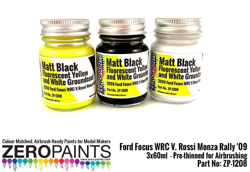Zero Paints ZP-1208 Ford Focus WRC V. Rossi Monza Rally &amp;#39;09 - Paint Set 3x30ml