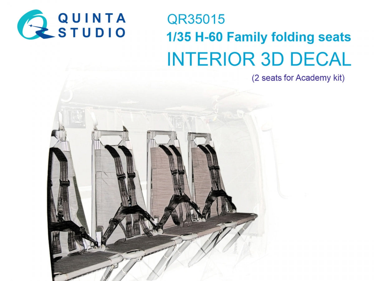 Quinta Studio QR35015 H-60 Family folding seats (Academy), 2 pcs 1/35