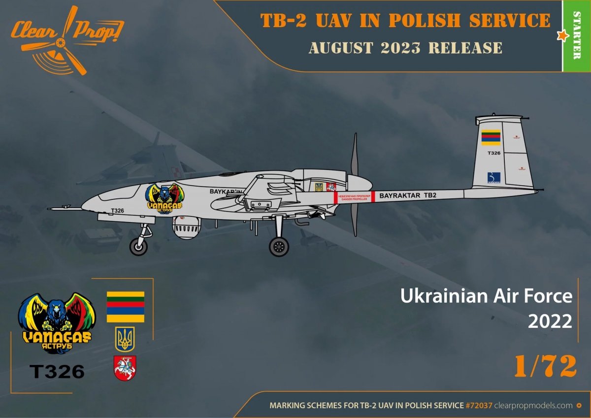 Clear Prop! CP72037 TB.2 UAV in Polish service STARTER KIT 1/72 – zdjęcie 5