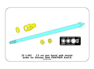 Aber 35L-241 7.5 cm barrel with muzzle brake for Panther Ausf.A (1/35) – image 9