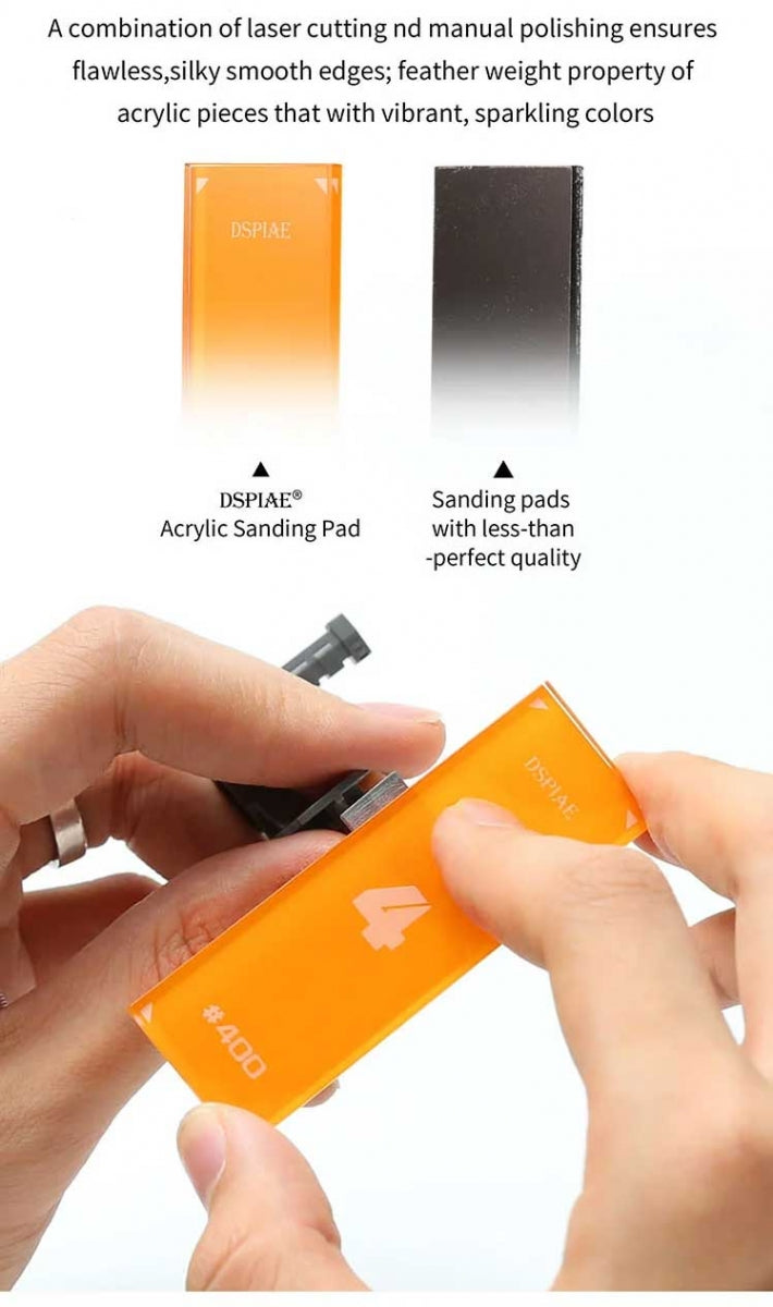 DSPIAE PT-SP15 Acrylic Sanding #1500 Pad Set 3 pcs / Zestaw akrylowych płytek szlifierskich #1500 3 szt – zdjęcie 5