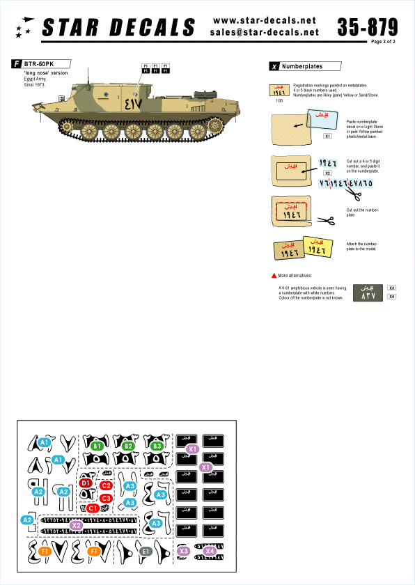 Star Decals 35-879 Egyptian Tanks 3 Yom Kippur War 1/35 – zdjęcie 2