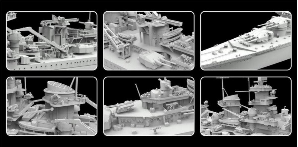 Flyhawk FH1149S German Battleship Gneisenau (Deluxe Edition) 1940 1/700 – zdjęcie 3