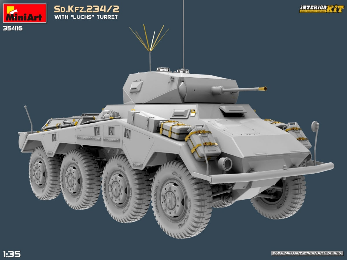 MiniArt 35416 Sd.Kfz.234/2 WITH LUCHS TURRET. INTERIOR KIT 1/35 – zdjęcie 4