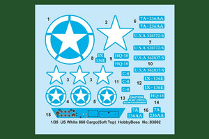 Hobby Boss 83802 US White 666 Cargo Soft Top 1/35 – zdjęcie 3